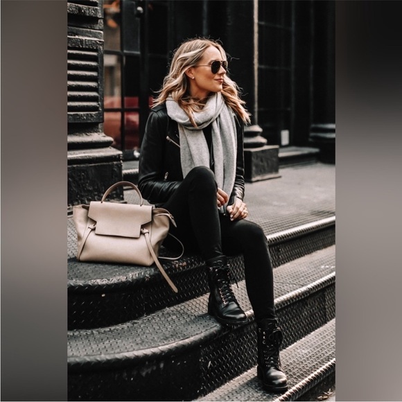 $389 Frye Veronica Combat Lace Up Grey Suede Soft Leather Comfy Moto Ankle Boot - Picture 5 of 16